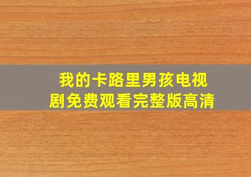 我的卡路里男孩电视剧免费观看完整版高清