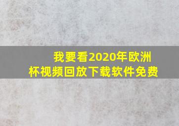 我要看2020年欧洲杯视频回放下载软件免费