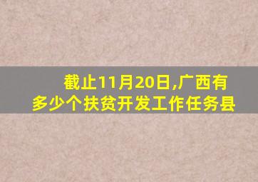 截止11月20日,广西有多少个扶贫开发工作任务县