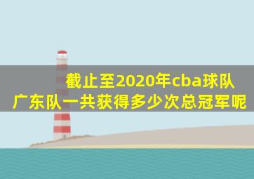 截止至2020年cba球队广东队一共获得多少次总冠军呢