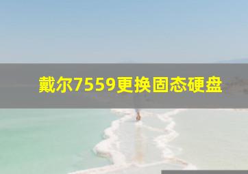 戴尔7559更换固态硬盘