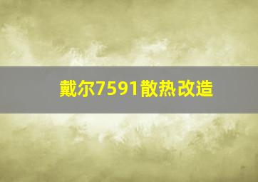 戴尔7591散热改造