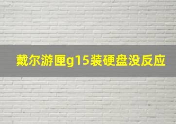 戴尔游匣g15装硬盘没反应