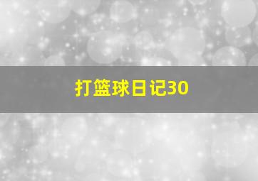 打篮球日记30