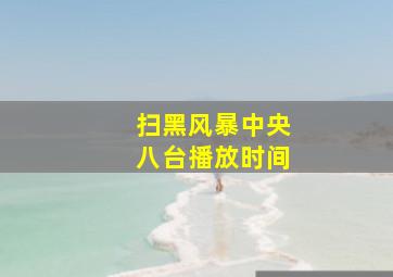 扫黑风暴中央八台播放时间