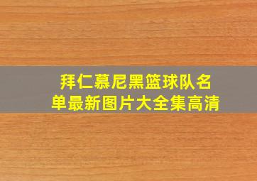 拜仁慕尼黑篮球队名单最新图片大全集高清