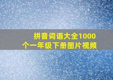 拼音词语大全1000个一年级下册图片视频