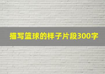 描写篮球的样子片段300字