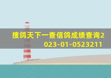 搜鸽天下一查信鸽成绩查询2023-01-0523211