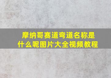 摩纳哥赛道弯道名称是什么呢图片大全视频教程