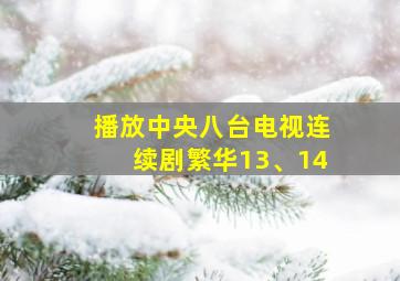 播放中央八台电视连续剧繁华13、14