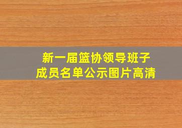 新一届篮协领导班子成员名单公示图片高清