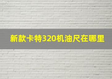 新款卡特320机油尺在哪里