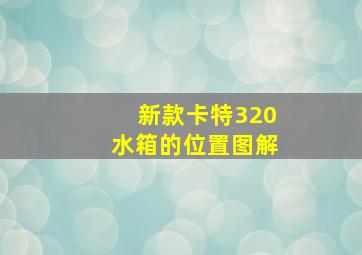 新款卡特320水箱的位置图解