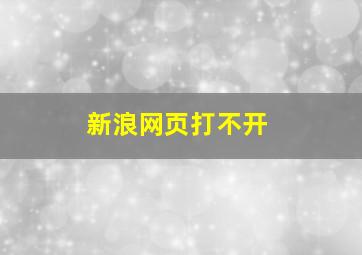 新浪网页打不开