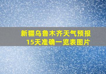 新疆乌鲁木齐天气预报15天准确一览表图片