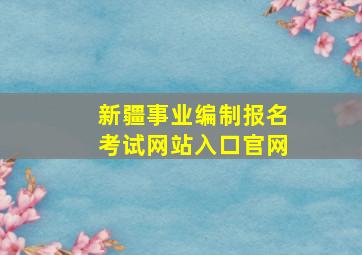 新疆事业编制报名考试网站入口官网