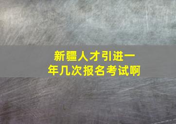 新疆人才引进一年几次报名考试啊