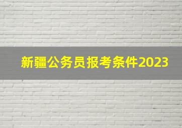 新疆公务员报考条件2023