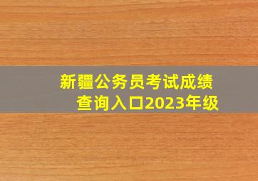 新疆公务员考试成绩查询入口2023年级