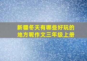 新疆冬天有哪些好玩的地方呢作文三年级上册