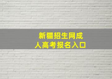 新疆招生网成人高考报名入口