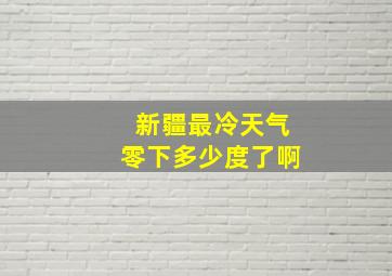 新疆最冷天气零下多少度了啊