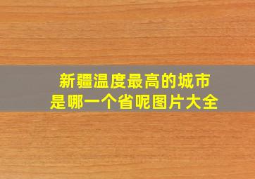 新疆温度最高的城市是哪一个省呢图片大全