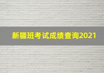 新疆班考试成绩查询2021