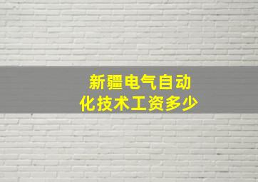 新疆电气自动化技术工资多少