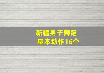 新疆男子舞蹈基本动作16个