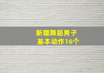 新疆舞蹈男子基本动作16个