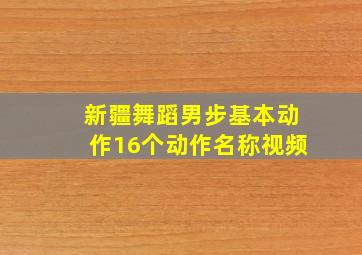 新疆舞蹈男步基本动作16个动作名称视频