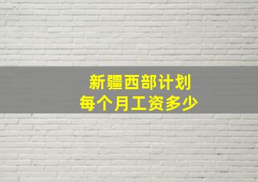 新疆西部计划每个月工资多少