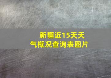 新疆近15天天气概况查询表图片