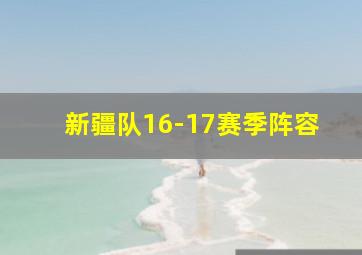 新疆队16-17赛季阵容