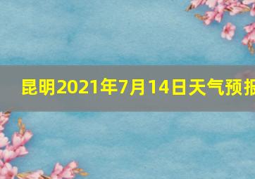 昆明2021年7月14日天气预报