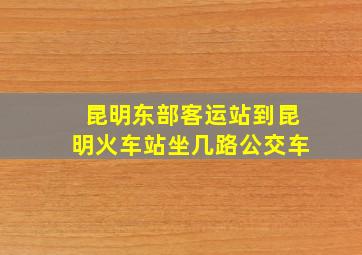 昆明东部客运站到昆明火车站坐几路公交车