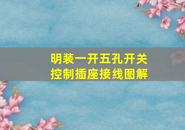 明装一开五孔开关控制插座接线图解