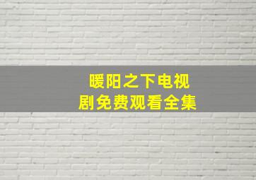 暖阳之下电视剧免费观看全集