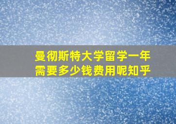 曼彻斯特大学留学一年需要多少钱费用呢知乎