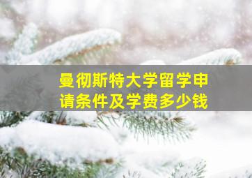 曼彻斯特大学留学申请条件及学费多少钱