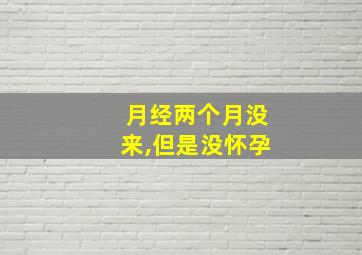 月经两个月没来,但是没怀孕