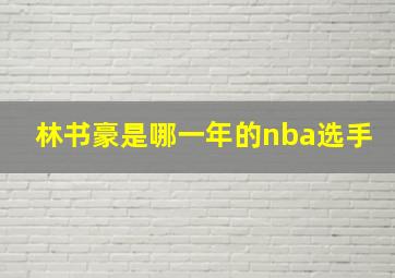 林书豪是哪一年的nba选手