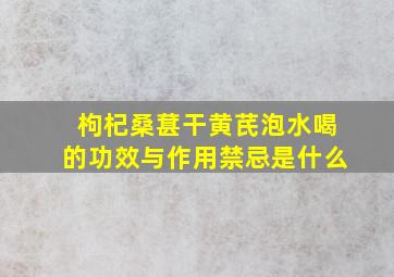 枸杞桑葚干黄芪泡水喝的功效与作用禁忌是什么