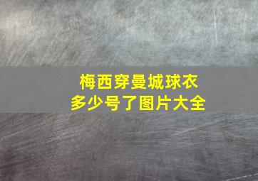 梅西穿曼城球衣多少号了图片大全