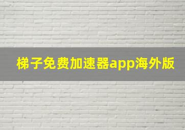 梯子免费加速器app海外版