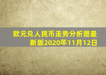 欧元兑人民币走势分析图最新版2020年11月12日