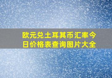 欧元兑土耳其币汇率今日价格表查询图片大全