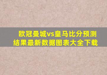 欧冠曼城vs皇马比分预测结果最新数据图表大全下载